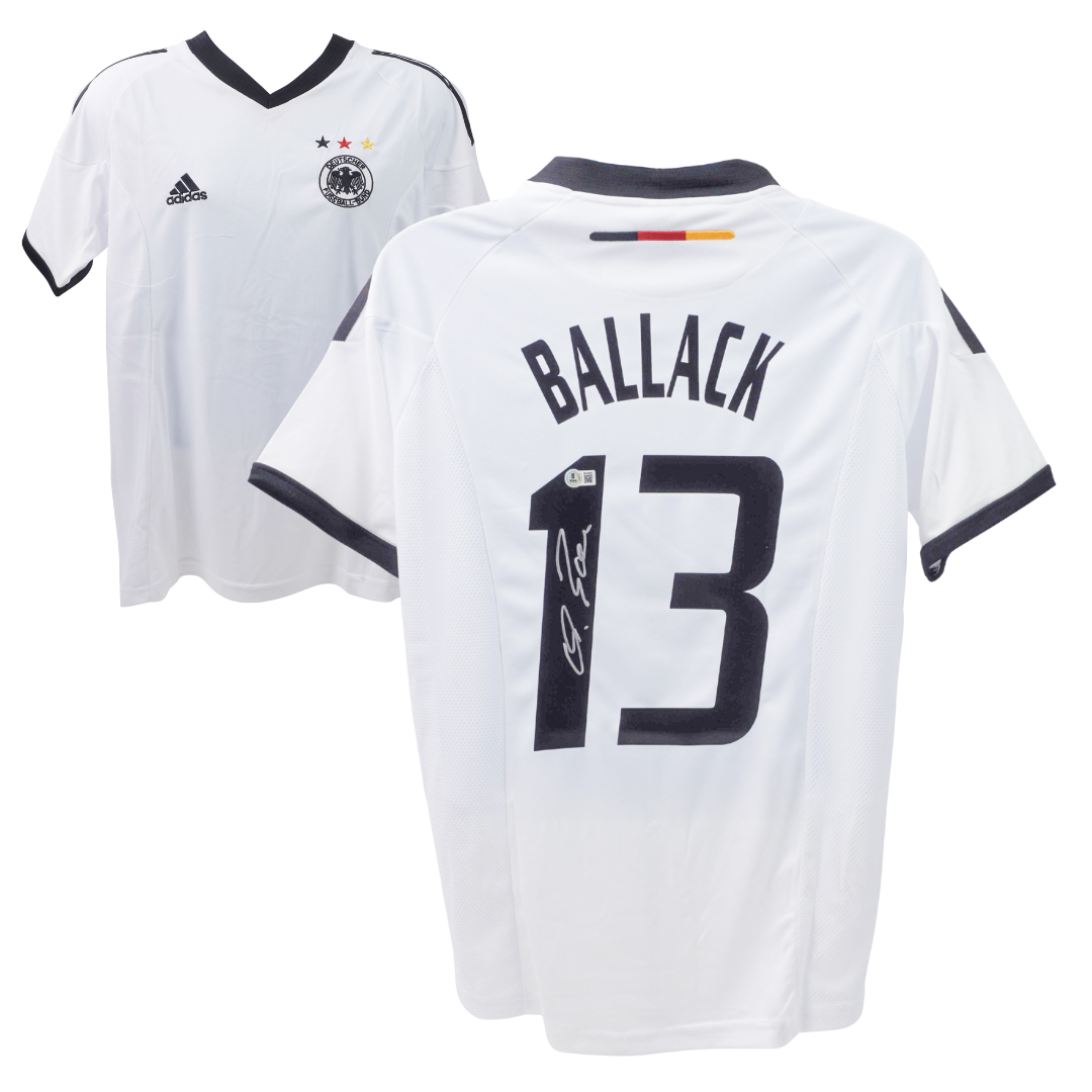 Michael Ballack Signed Germany Soccer Jersey #13 with Beckett Witness